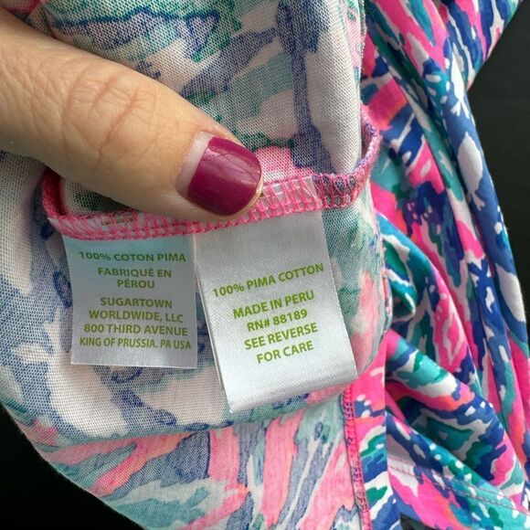 Lilly Pulitzer Size Small 3/4 Sleeve Bay Dress Tiki Pink in Shake It Up Print - Picture 11 of 16